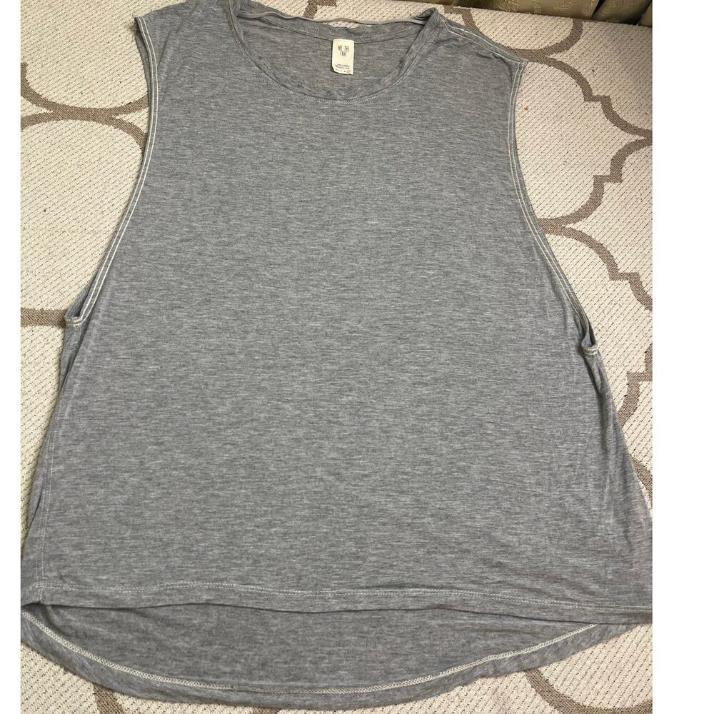 Free People We The Free "The It" Gray Muscle Tank Top, size large - Picture 5 of 8